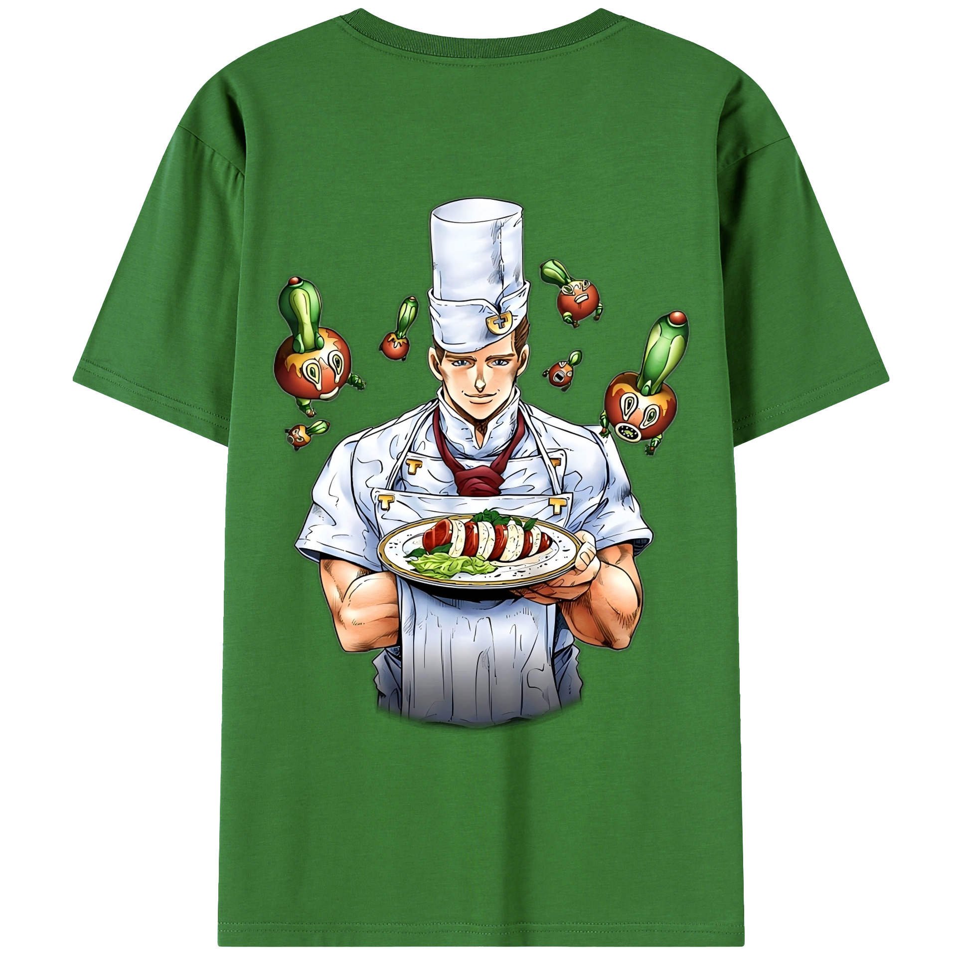 （画像用） ジョジョの奇妙な冒険 Tonio Trussardi JoJo's Bizarre Adventure トニオ?トラッサルディ レディース半袖Tシャツ(バックプリント)